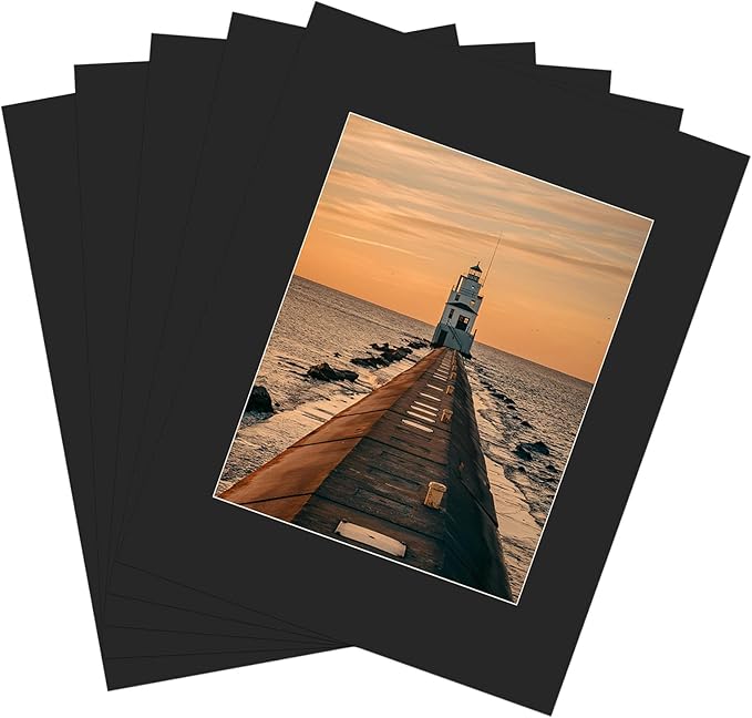 ZBEIVAN 11x14 Black Picture Mats by ZBEIVAN