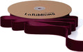 LaRibbons Thin Velvet Ribbon 1 Inch x 25 Yards, Burgundy Velvet Ribbon by LaRibbons