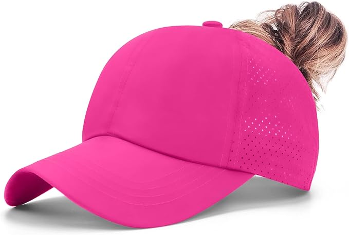 ZTL Women's High Ponytail Baseball Cap Performance Running Hat Quick Dry Mesh Sports Cap Unstructured Dad Trucker Hats