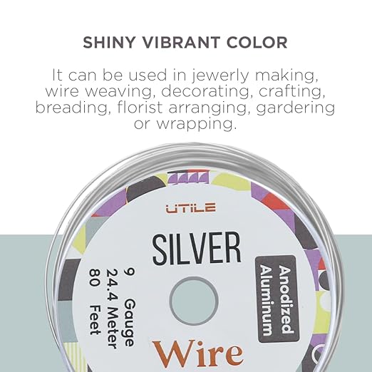 UTILE Armature Aluminum Wire 80 ft 9 Gauge 3.7 mm Anodized Craft Bendable Wire - Image 5
