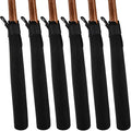 Tebery 6 Pcs Baseball Bat Sleeve, Softball Bat Warmer Bat Protector, Lightweight Bat Cover with Hook and Magic Sticker for Sport, Black Baseball Accessories Great for Storing and Protecting