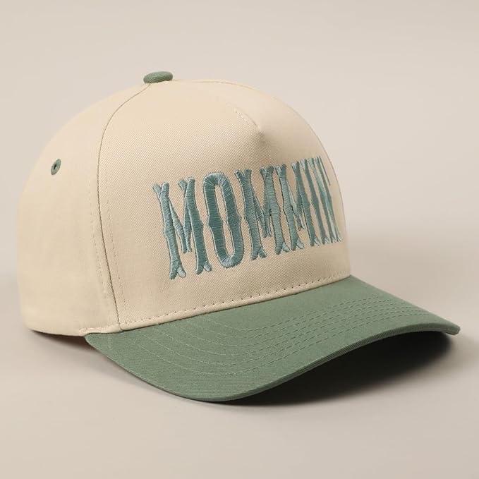 MIRMARU Two-Tone Vintage Canvas Trucker Hats for Men & Women, Adjustable Size Baseball Caps with Trendy Embroidered Design