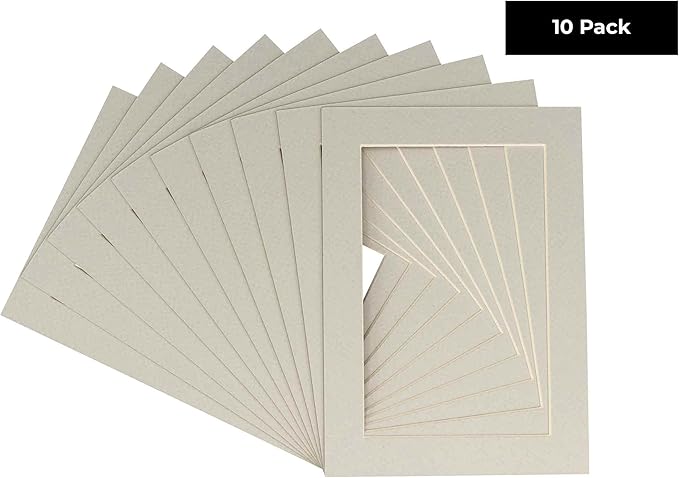 Pack of Ten Acid Free 8.5x11 Mats Bevel Cut - Image 2