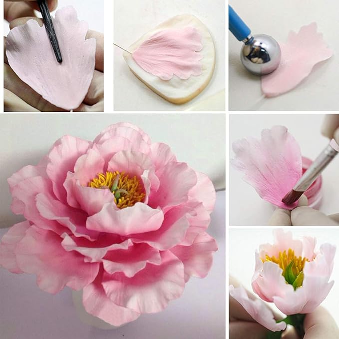 62pcs Gumpaste Flowers and Leaves Fondant Tool Leaf Tool Kit Gum Paste Flower - Image 7