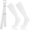 Baseball Socks and Belt Combo for Youth Adult - Softball Socks and Belt for Boys and Girls