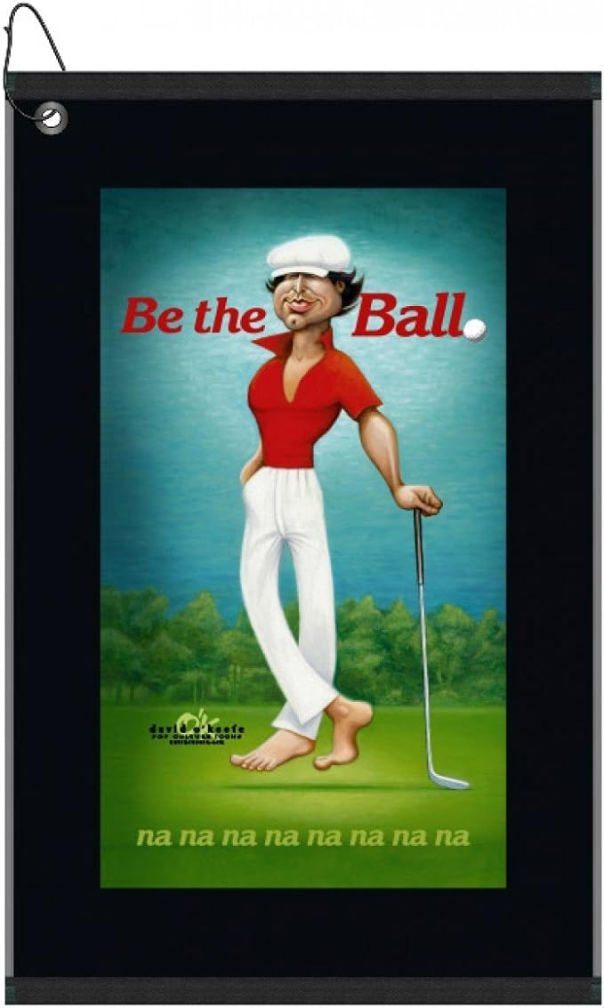 Devant Ty Webb Be The Ball Golf Towel, Black, 16x25