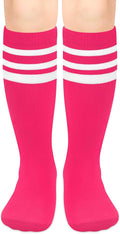 Olreco 1 Pack Toddler Kids Youth Soccer Socks Girls Boys Baseball Socks Youth Knee High Softball Football Accessories Cotton