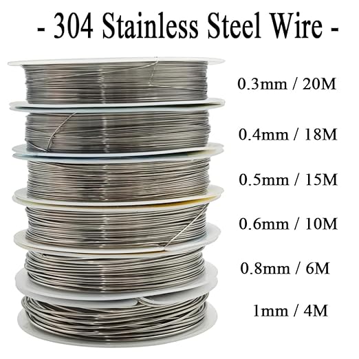 INSPIRELLE 6 Packs 304 Stainless Steel Craft Wire Mixed Sizes Bendable Metal - Image 2