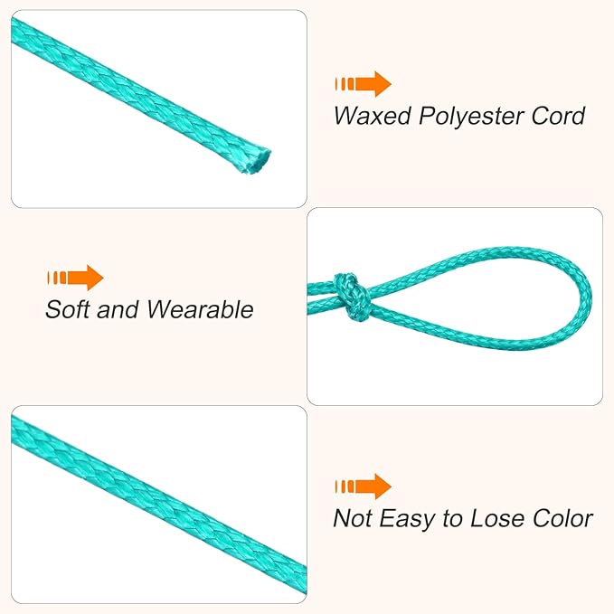 MECCANIXITY Waxed Cord 1mm Waxed Thread 87 Yard Wax String Leather Cord - Image 3