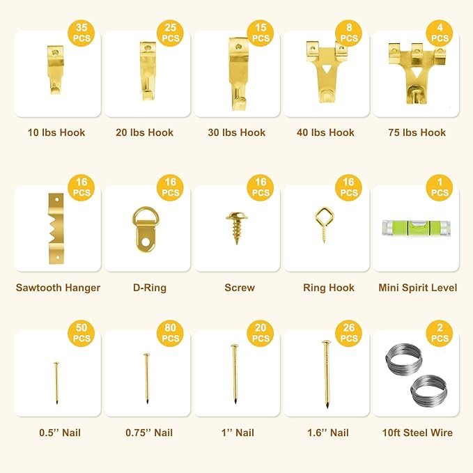 330pcs Picture Hangers Kit - Image 2