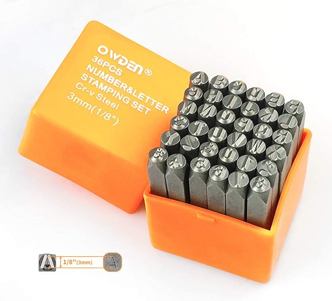 OWDEN Professional 36Pcs. Steel Metal Stamping Tool Set, Steel Number and by WEHERCRAFT