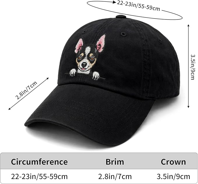 Pet Dog Lover Gifts,Embroidered Dog Baseball Hats for Men Women Dad Mom