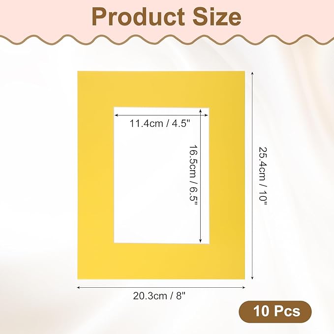 uxcell 10Pcs Picture Mats, 8 x 10 Mat Board Center - Image 2