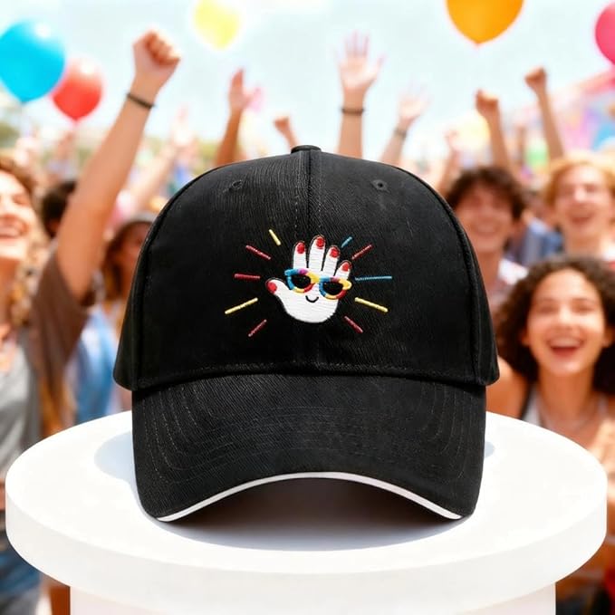 Embroidered Baseball Cap for Men Women, Breathable Cotton Adjustable Hat, Various Patterns for Casual Daily Outfits