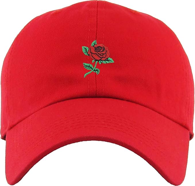 Rose Flowers Love Good Vibes Men Women Dad Hat Baseball Cap Adjustable Unisex