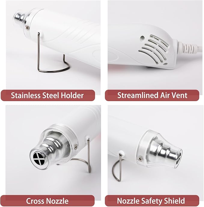 Mini Heat Gun, 300W Fast Heat Hot Air Gun - Image 4