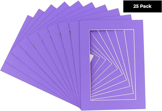 Pack of 25 Acid Free 8.5x11 Mats Bevel Cut - Image 2