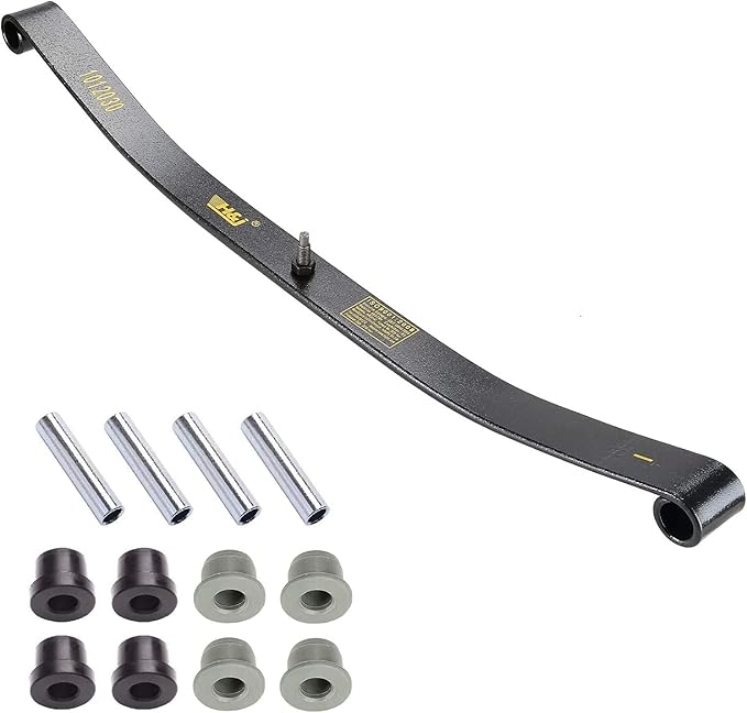 10L0L Golf Cart Heavy Duty Front Leaf Spring with Bushing Kit Fits Club Car DS 1981-UP Precedent 2004-2008, Replaces Club Car OEM Number(s): 1010136 1012030 1012322 1013867