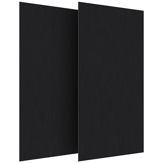 2Pack Anodized Aluminum Sheet 6 x 12 x 1/32 Inch Black Anodized Aluminum Metal by CKVIHAV
