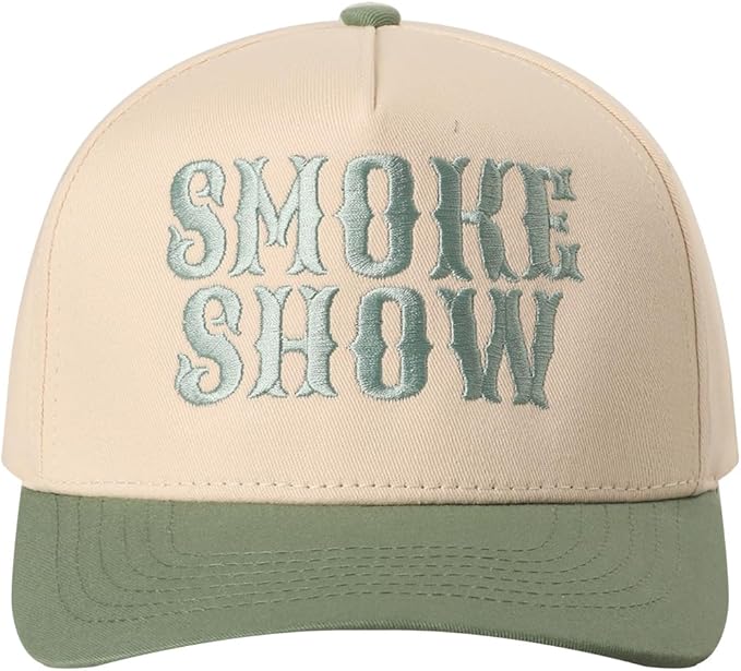 MIRMARU Two-Tone Vintage Canvas Trucker Hats for Men & Women, Adjustable Size Baseball Caps with Trendy Embroidered Design