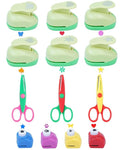 UCEC Paper Punches for Crafting, Circle Heart Star Shapes Puncher Scissors Sets by UCEC