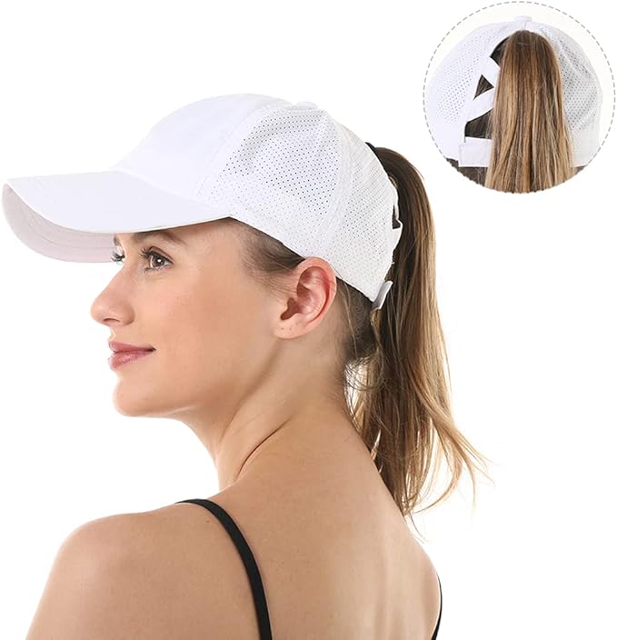 Cross Hat Womens Baseball Cap -Cross Ponytail Hat Baseball Cap
