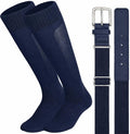 Baseball Socks and Belt Combo for Youth Adult Softball Sock Belt for Boys and Girls