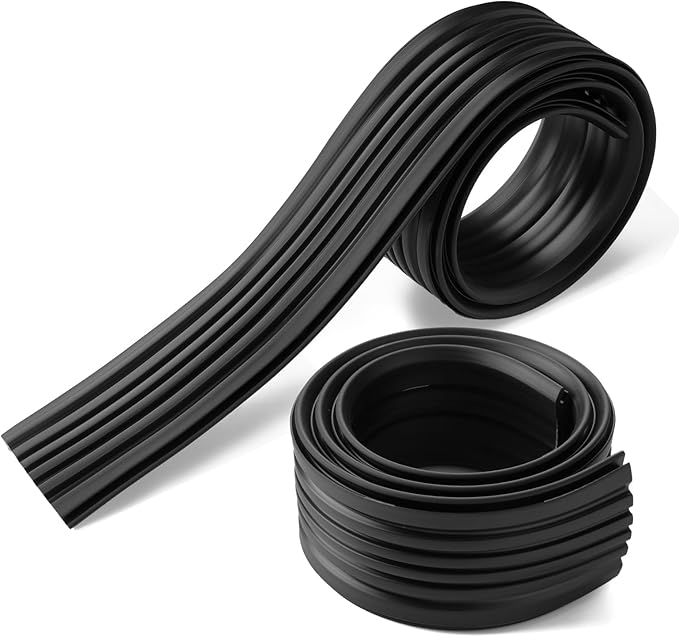 Golf Cart Floor Edge Guard Sill Protector, 2 PCS Anti-Collision Rubber Side Bumper Trim for Club Car DS 1987-Up, OEM#1013983/101347501（42.5" L×2.6" W）