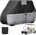 VEVOR Golf Cart Cover, Full Coverage 2+2/4 Passenger Golf Cart, 420D Waterproof Oxford Fabric Club Car Cover Fits Most Carts Club Car, Yamaha, EZGO, Honda, Silver-Coated Layer & Three Zipper Doors