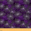Spider Web Fabric by The Yard Halloween Gothic Style Soft Polyester Sewing Fabric Purple Galaxy Tie Dye No Stretch Durable Material for DIY Art Craft Making 2 Yard Bolt,72" L x 59" W