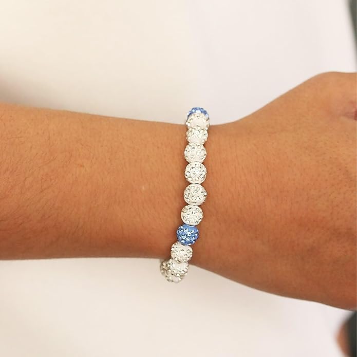 Baseball Bracelet for Women Men Baseball Mom Accessories Essentials Stuff Sparking Bead Bracelet Jewelry Baseballs Sport Fan Bracelet for Sports Game Team