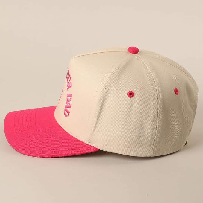 MIRMARU Two-Tone Vintage Canvas Trucker Hats for Men & Women, Adjustable Size Baseball Caps with Trendy Embroidered Design