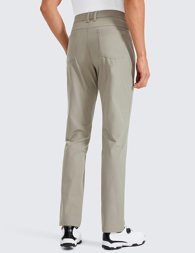 CRZ YOGA All Day Comfy 5-Pocket Golf Pants for Men - 28"/30"/32"/34" Quick Dry Lightweight Casual Work Stretch Trousers