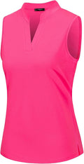 Womens Sleeveless V Neck Golf Polo Shirts
