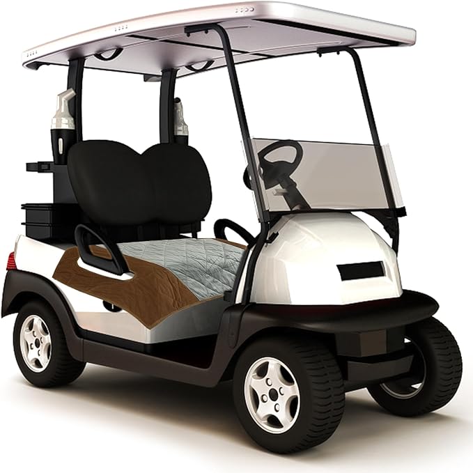 Golf Cart Seat Covers,EZGO Seat Cover,Heavy Duty Golf Cart Seat Blanket,Waterproof Travel Sports Cart Seat Cushion Covers for 2 Person Seats Club Car,Winter Golf Cart Accessories,Golf Cart Seat Cover