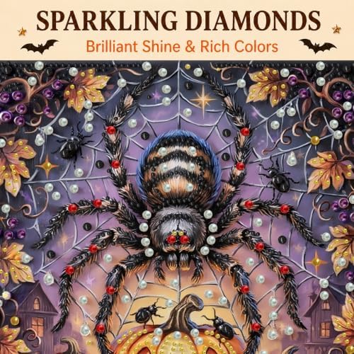Reofrey DIY Halloween Pearl Art Kits for Adults, 5D Diamond Art Kits B09