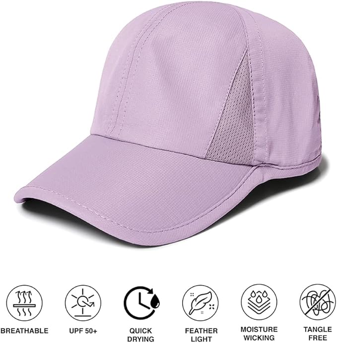 Ponyflo Women’s Ponytail Baseball Cap, Patented Active Feather-Light Hat with Open Back