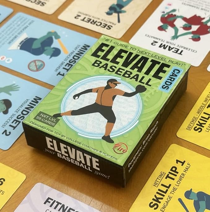 Elevate Baseball Training Cards: Expert Tips for Youth/Teen Baseball Players. Master Positional Skill Techniques, Nutrition, Mindset, Teamwork, Fitness. for Coaches & Players for Next Level Play.