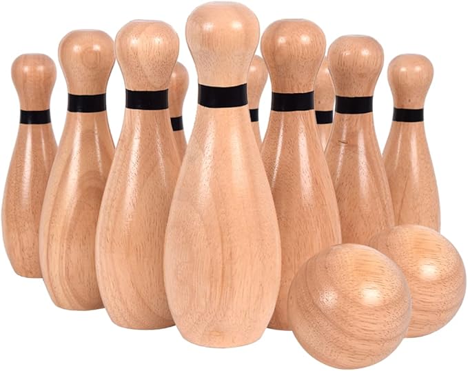 NI-ROU Outdoor Giant Lawn Bowling Games Rubber Wooden Lawn Set Fun Sports Games - Image 4