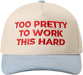 MIRMARU Two-Tone Vintage Canvas Trucker Hats for Men & Women, Adjustable Size Baseball Caps with Trendy Embroidered Design