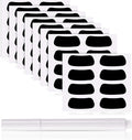 Sumind 48 Pairs Eye Strips Breathable Sports Eye Stickers with 1 White Pencil for Baseball Football Softball Fans on Game Day (Black)