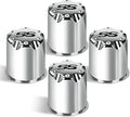 Golf Cart SS Wheel Center Cap Cover Fits 2.65" Dia Bore Wheel Rim SS Chrome Plastic Center Caps for EZGO Golf Cart Wheel-4 Packs