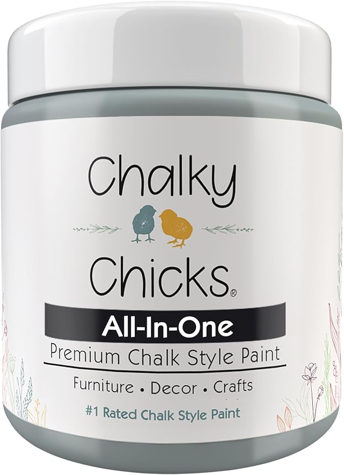 Chalky Chicks 8 Fl Oz Matte Overcast Chalk Paint by ChalkyChicksFurniturePaint