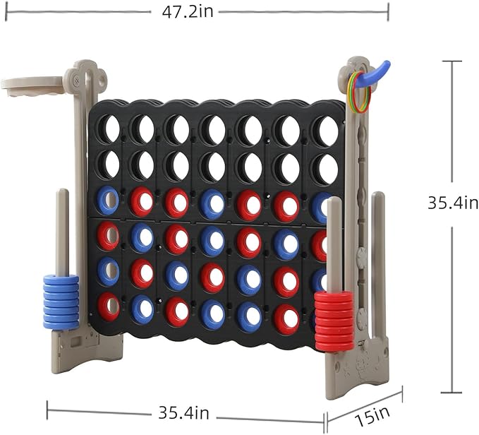 UNICOO® Height Adjustable Jumbo 4-to-Score Game, 4 in A Row Game - Image 7