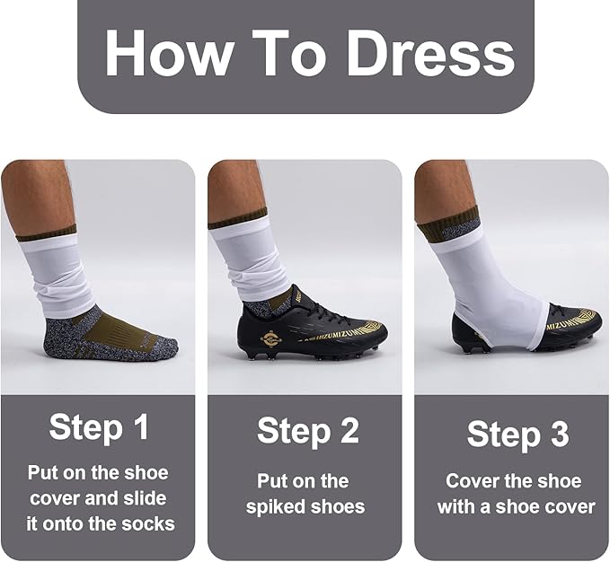 TUYUU Spats Football Cleat Covers,Youth Cleat Covers Football Keeps Dirt/Turf Debri Out,Bike Cleat Covers,Cleat Sleeves for Football Soccer Lacrosse Kids Teenagers Youths Adults.Cleat Cover