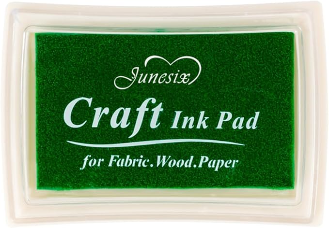 Dark Green Ink Pad Finger Washable Kids Stamp Ink Pad by Ancwzoz