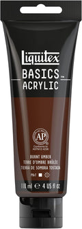 Liquitex BASICS Acrylic Paint, 118ml Tube, Burnt Umber by Liquitex