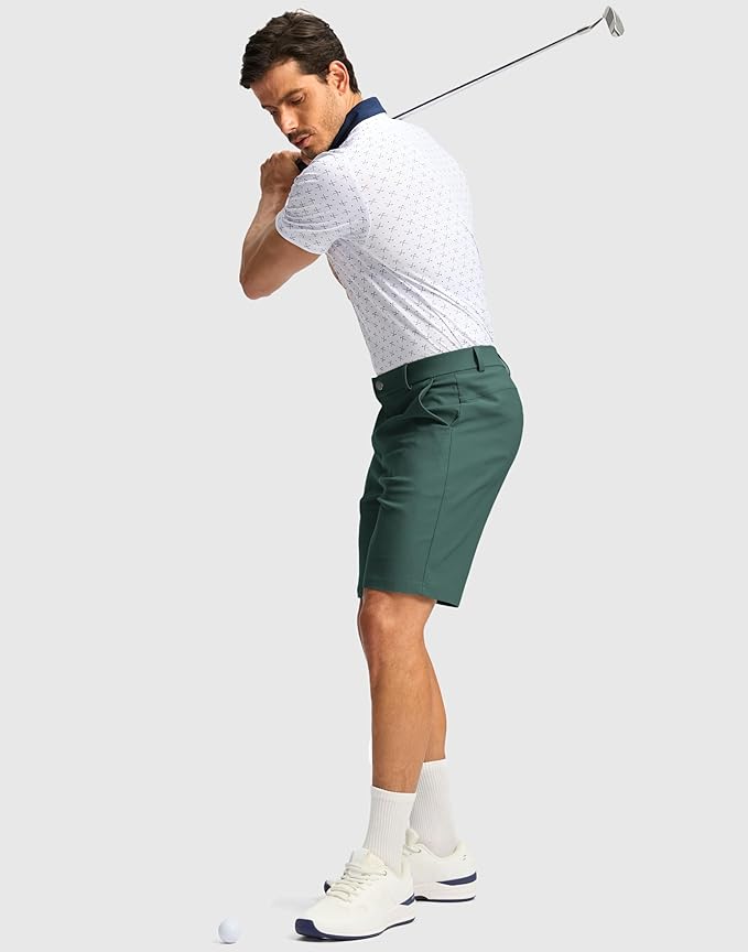 G Gradual Men's Golf Dress Shorts 5"/ 7"/ 9" Stretch Casual Work Flat Front Shorts for Men with 3 Pockets Quick Dry