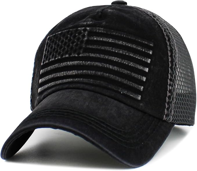 KBETHOS Flag USA America Military Thin Blue Line Thin Red Line Vintage Distressed Baseball Cap Dad Hat Unisex Adjustable…