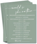 Bridal Shower Games Cards, Would She Rather Bridal Shower Game by Wybgno